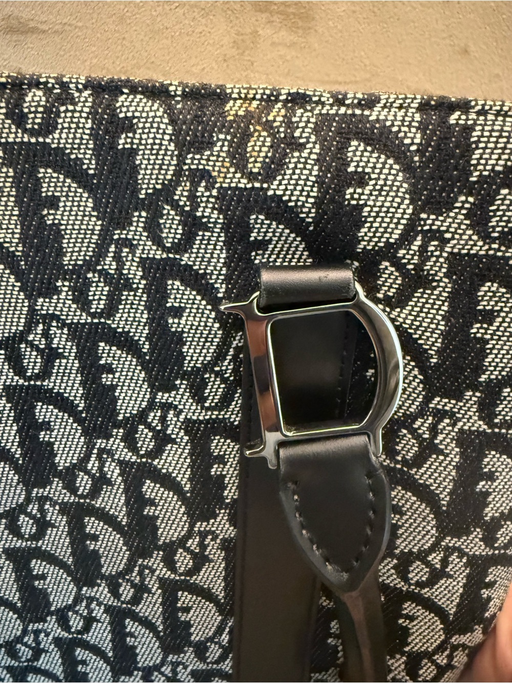 Christian Dior Black/Grey Diorissimo Canvas Vertical Tote Bag - Picture 9 of 16